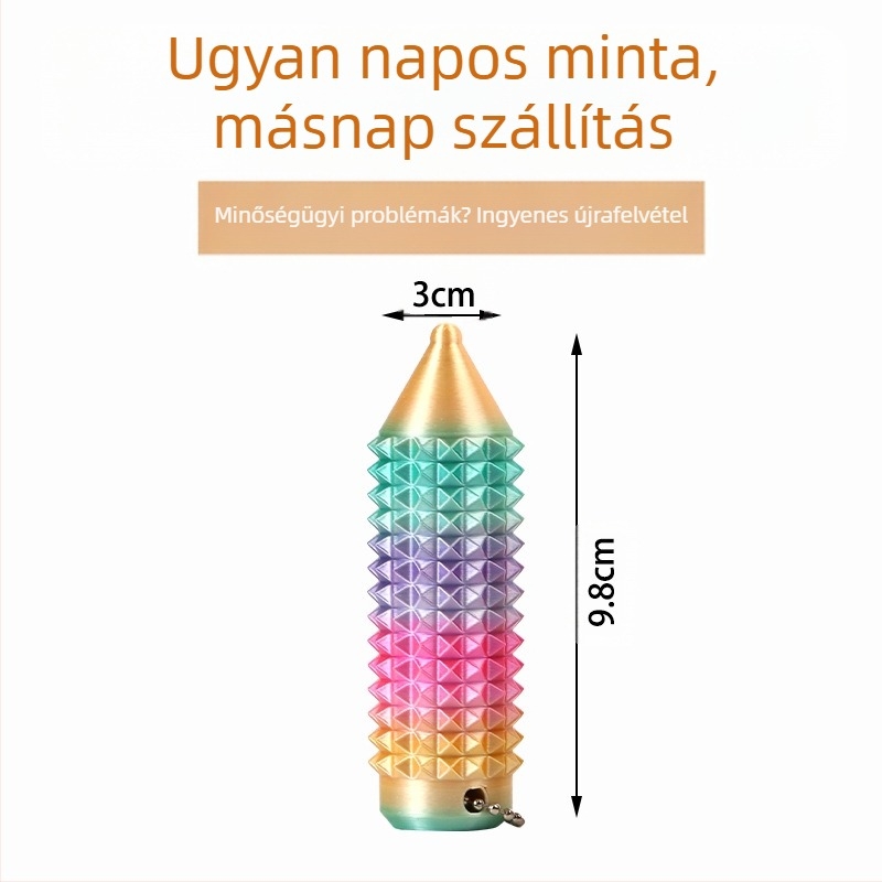 Kónuszos masszázsbot a szorongás enyhítésére, 3D-nyomtatott PLA, modern művészeti stílus, testreszabás elérhető