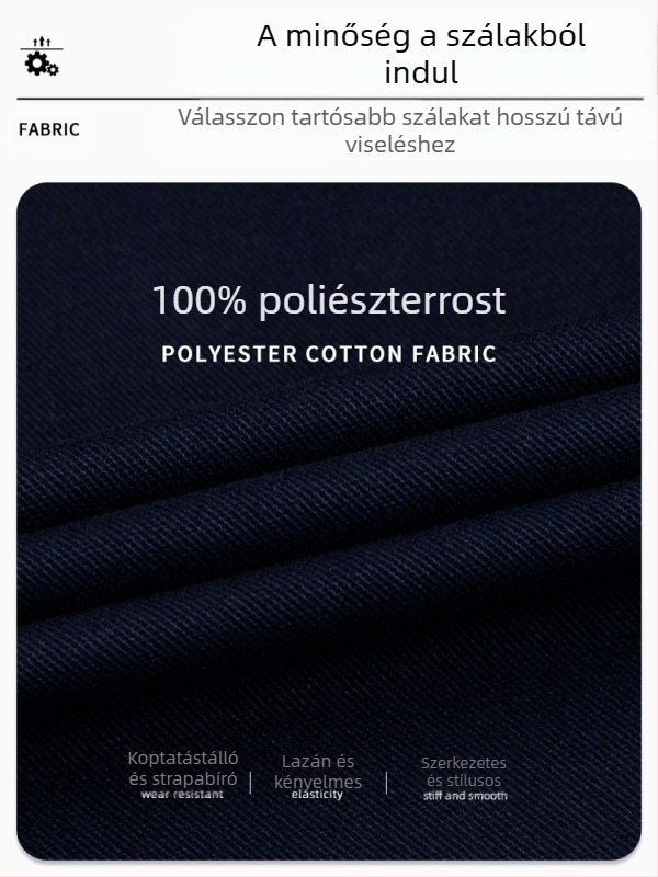 Szerelő munkanadrág, több zsebbel, kopásálló, megerősített, nedvesség-elvezető, 100% poliészter