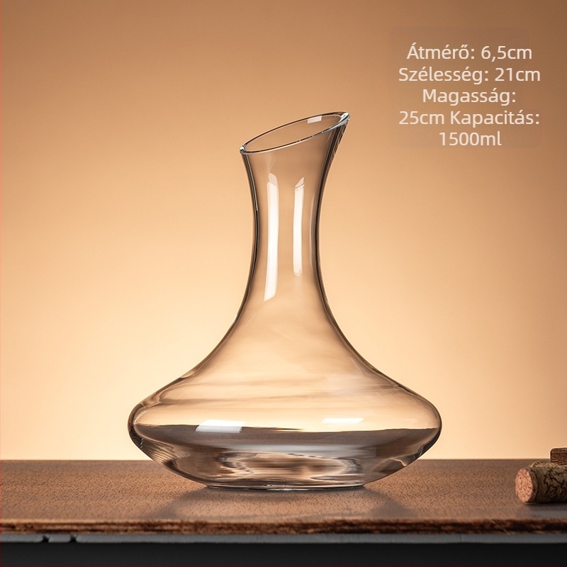 Bor dekantáló - kristályüveg, európai stílus, egyszerű kivitel, első osztályú
