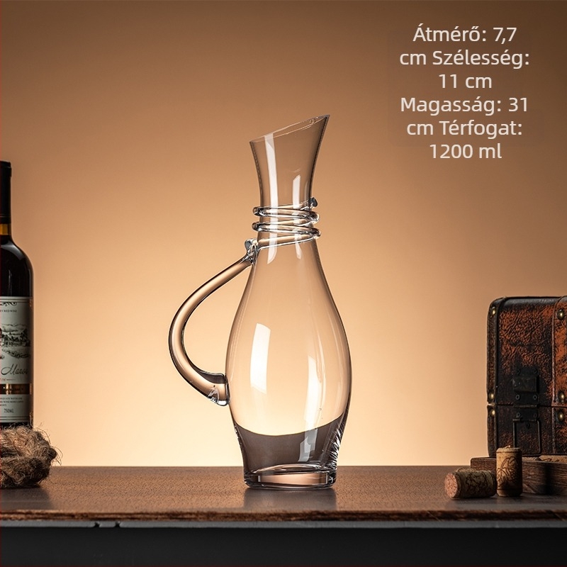 Bor dekantáló - kristályüveg, európai stílus, egyszerű kivitel, első osztályú