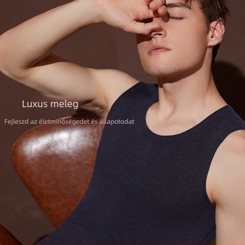 Termikus mellény, önmelegítő Lyocell-kasmír anyagból, vastag 251-300 g/m², varrásmentes, kerek nyakú