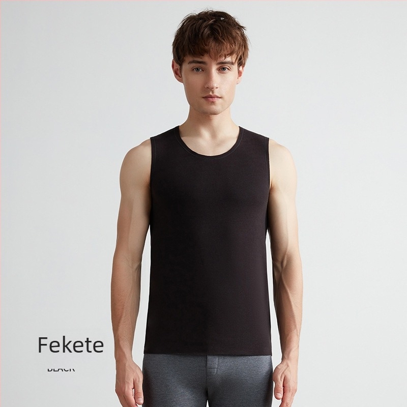 Termikus mellény, önmelegítő Lyocell-kasmír anyagból, vastag 251-300 g/m², varrásmentes, kerek nyakú