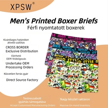 Milk Silk anyagú férfi boxeralsó, alacsony derekú, poliészter 90–95%, blokk mintázat, légáteresztő, gyorsan száradó