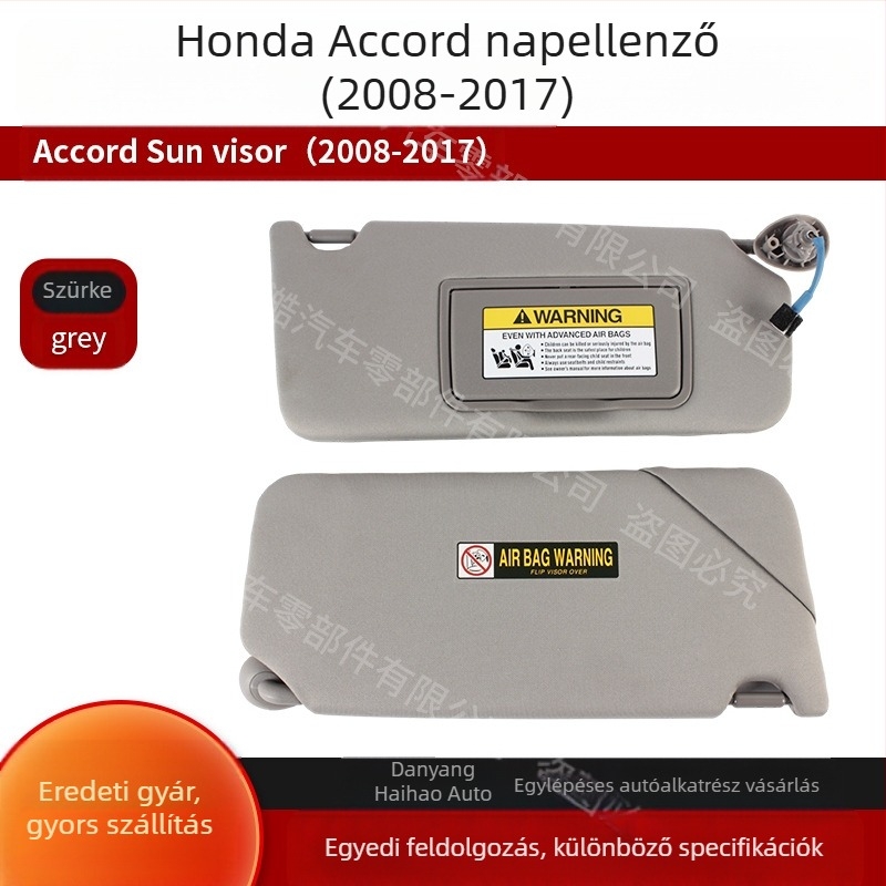 Honda Accord 2008–2017-hez napellenző, szövet, logónyomtatás, kártyás rögzítés, Sea márka