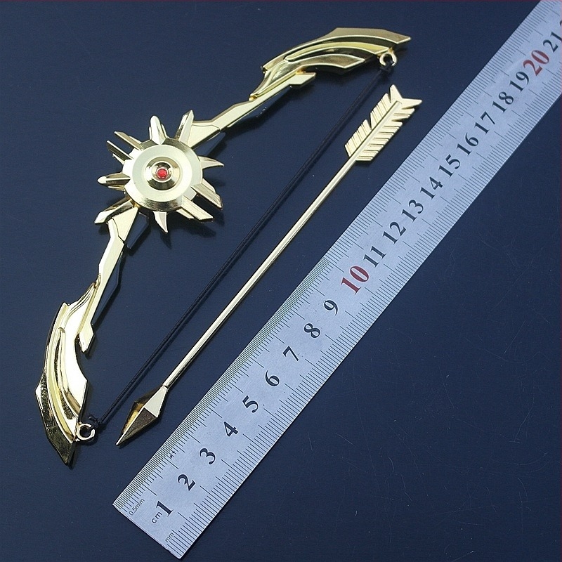 Cink ötvözetből készült fegyverfigura: Elf herceg Legolas íjjal, blisteres csomagolás, kínai stílus