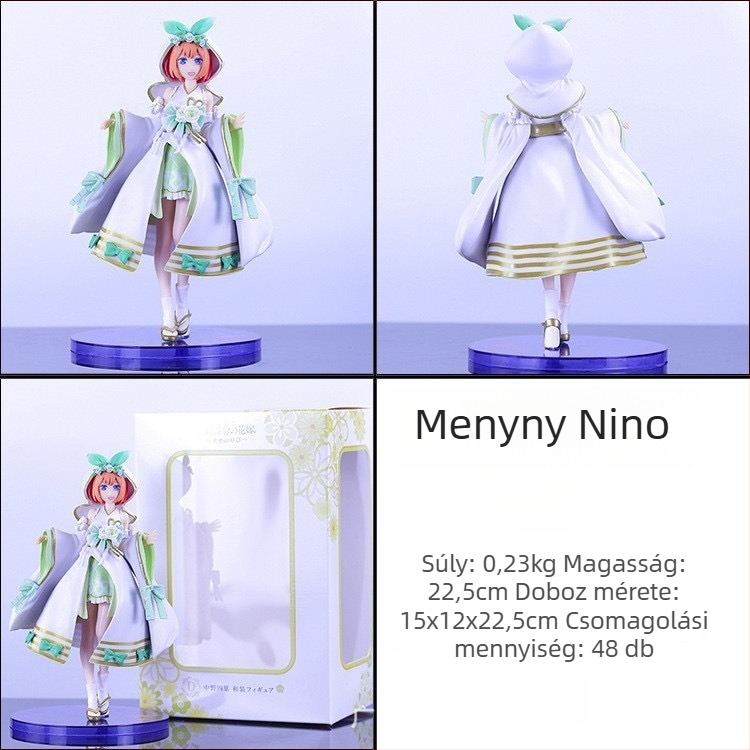 PVC figurája Quintessential Quintuplets – Ichika, Nino, Miku, Yotsuba, Itsuki menyasszonyi ruhában, teljesen összeszerelve