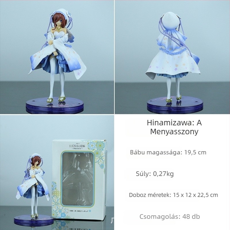 PVC figurája Quintessential Quintuplets – Ichika, Nino, Miku, Yotsuba, Itsuki menyasszonyi ruhában, teljesen összeszerelve