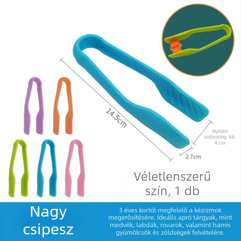 Montessori oktatási játék: fém csipesz a finom motoros készségekhez, csipesz tudományos megfigyeléséhez, kor 0-2 év