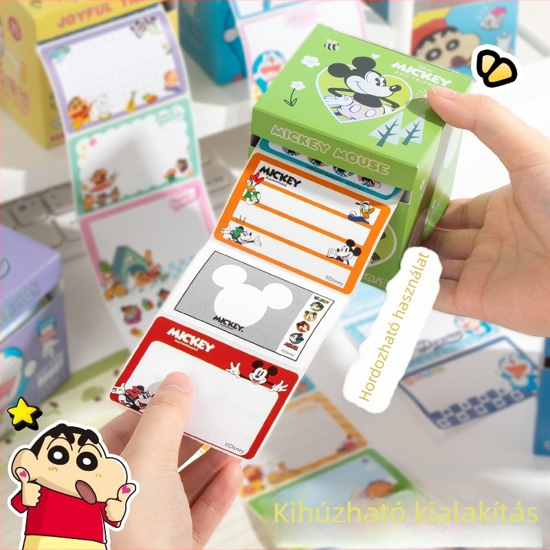 Shin-chan öntapadós jegyzetek húzófüllel – 96 lap, IP licencelt (Shin-chan/Crayon Shin-chan), Yoofun márka, termékkód YFBLT