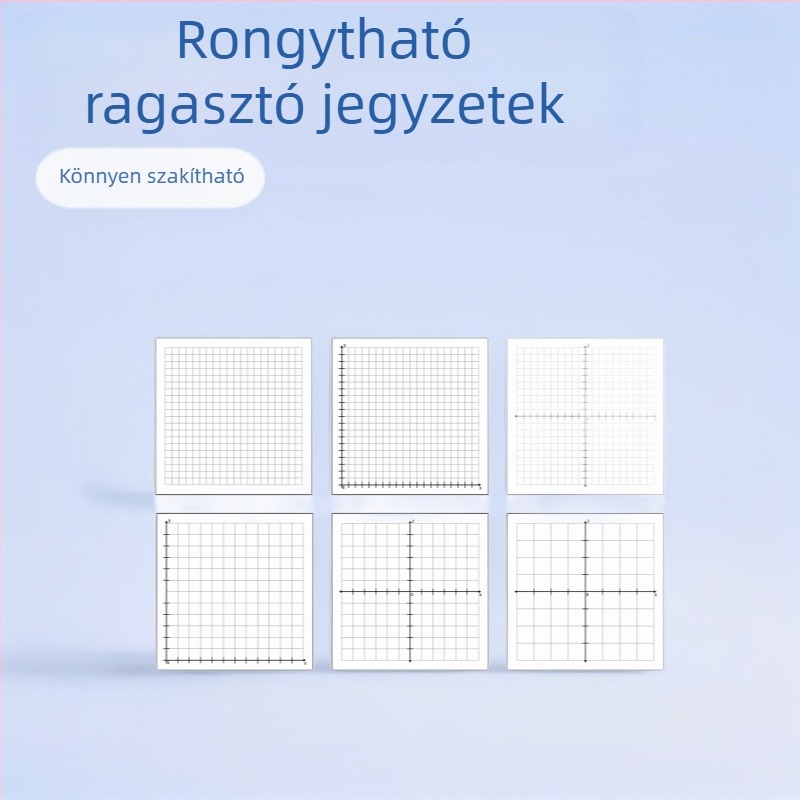 6‑soros rácsos jegyzetfüzet ragasztó jegyzetekkel, 25 lap, ofszet nyomtatás, modell 0003