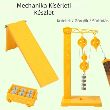 Fizikai kísérleti készlet: Emelő- és görgőkészlet a súrlódási erő kísérletezéséhez – oktatási eszköz