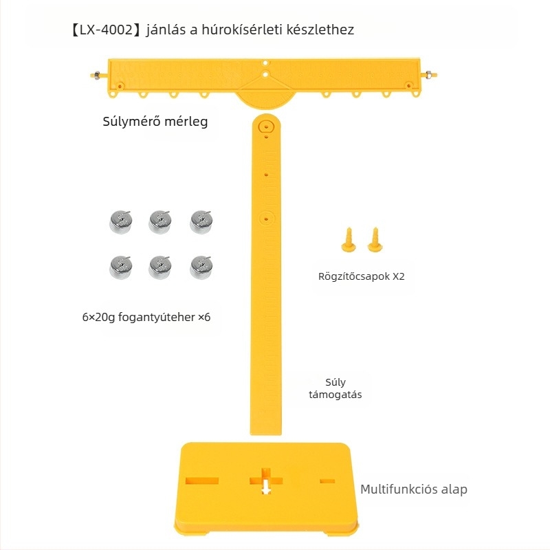 Fizikai kísérleti készlet: Emelő- és görgőkészlet a súrlódási erő kísérletezéséhez – oktatási eszköz