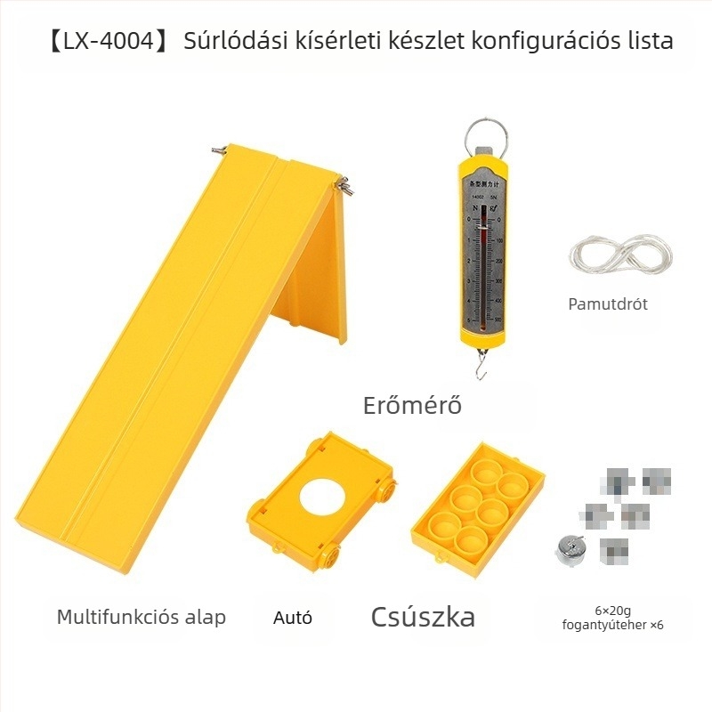Fizikai kísérleti készlet: Emelő- és görgőkészlet a súrlódási erő kísérletezéséhez – oktatási eszköz