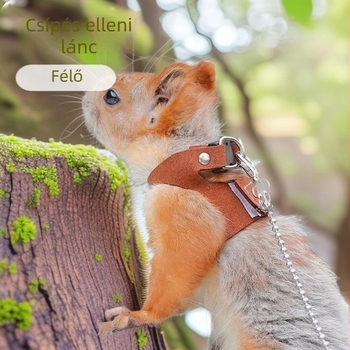 Nyúl és mókus hám- és kötélkészlet – mell- és hátpántok, harapás elleni védelem, fulladás elleni védelem