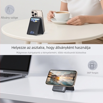 S15 mágneses vezeték nélküli power bank — 15W kimenet, QC3.0 gyors töltés, mágneses töltés
