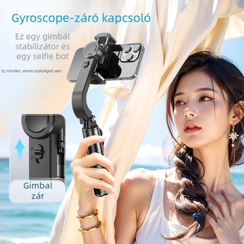 Q31 okostelefon-gimbal stabilizátor Bluetooth távirányítóval, anti-shake, kézi használathoz élő közvetítéshez (alumíniumötvözet; Bluetooth; távirányítóval együtt)