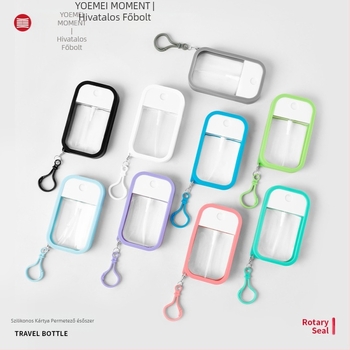 PETG kártya-spray üveg szilikon tokban kézfertőtlenítő, szúnyogriasztó és fertőtlenítő számára