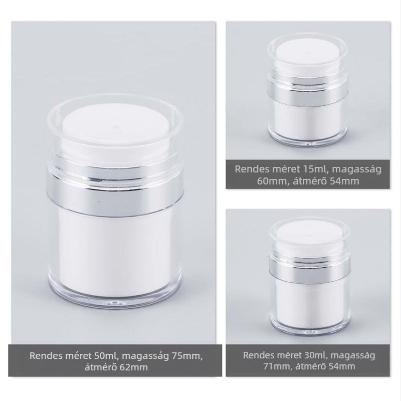 ABS vákuum krémes tégely nyomásos levegő adagolóval arckrémhez, modell qwt-1871, hordozható utazási mintatároló