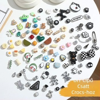 Papucsokhoz illő csat dísz virágos dizájnnal — Modell JD2356, Nyár