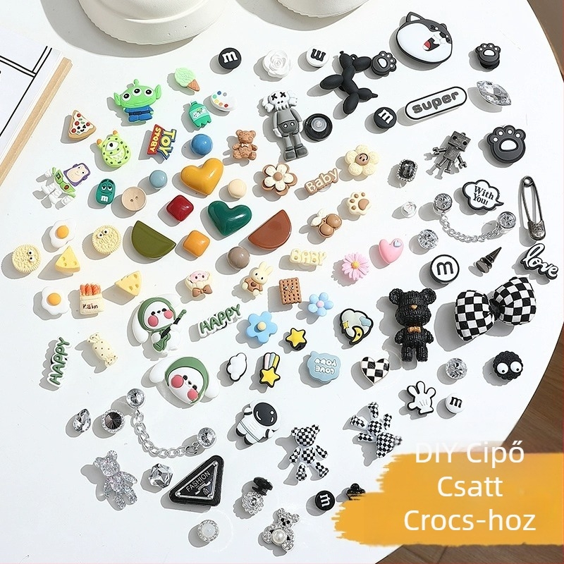 Papucsokhoz illő csat dísz virágos dizájnnal — Modell JD2356, Nyár