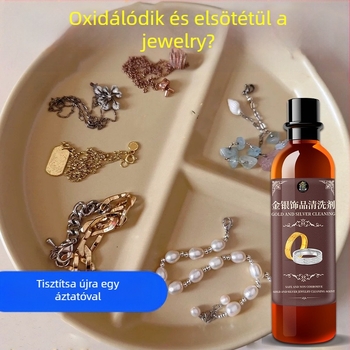 Ezüst ékszerek tisztító oldat, oxidáció eltávolítása, kód 4201