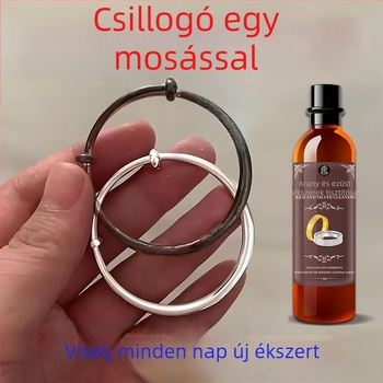 Ezüst ékszerek tisztító oldat, oxidáció eltávolítása, kód 4201