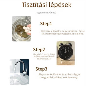 Ezüst ékszerek tisztító oldat, oxidáció eltávolítása, kód 4201