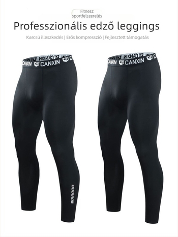 CAAXUN Futás kompressziós cropped nadrág – középmagas derék, uniszex, Milk Silk poliészter (90–95%), gyorsan száradó, lélegző