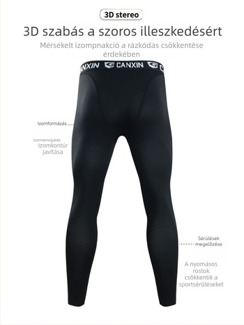 CAAXUN Futás kompressziós cropped nadrág – középmagas derék, uniszex, Milk Silk poliészter (90–95%), gyorsan száradó, lélegző