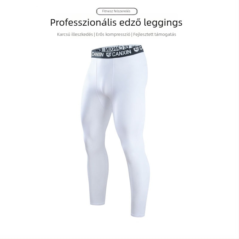 CAAXUN Futás kompressziós cropped nadrág – középmagas derék, uniszex, Milk Silk poliészter (90–95%), gyorsan száradó, lélegző