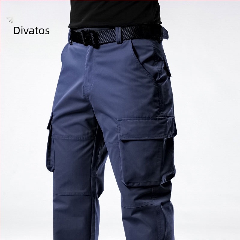 Férfiaknak szóló casual cargo nadrág, laza szabás, középmagas derekú, cipzáras zárás, 100% poliészter