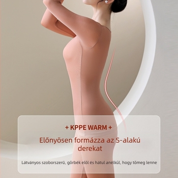 Melegített nylon bőrápolási alapréteg kerek nyakkal, hosszú ujjú, egyrétegű konstrukció, antiszatikus és melegen tartó