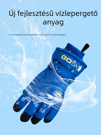 Sí kesztyűk férfiaknak, nőknek és gyerekeknek – fleece bélés, vastagabb, poliészter, Termék kód 54741