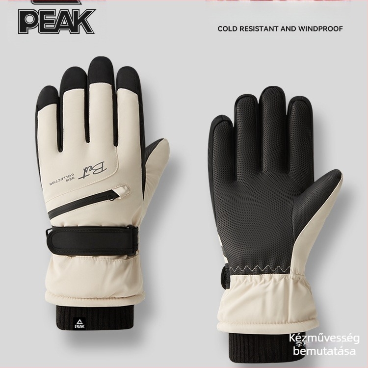 Női téli kerékpáros kesztyűk – fleece bélés, vastag, fröccsenés elleni védelem, melegen tartó