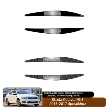 Fényszóró szemöldök dekoráció Skoda Octavia MK3 (15-17) - ABS anyag, Botu