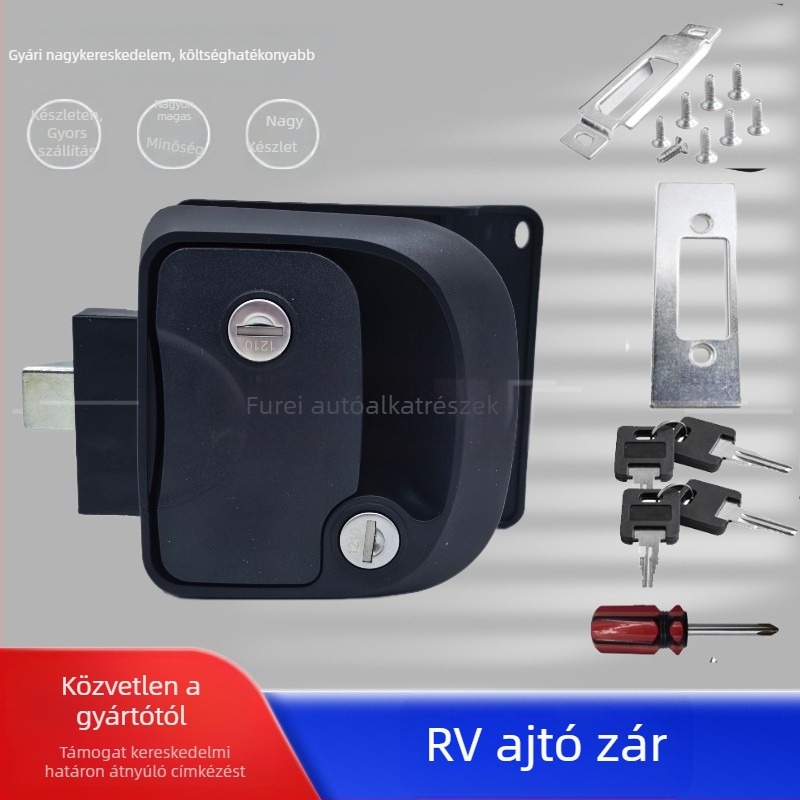 RV-kemping ajtózár – lopás elleni, műanyag, RV, Travel Trailer, Camper, Food Truck, FR-2025092204
