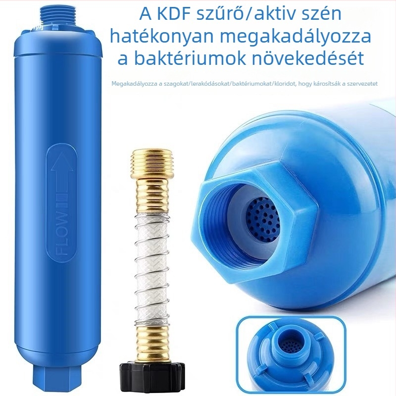 RV vízszűrő cartridge kerti slagcsatlakozóval – ABS műanyag fej, gravitációs öntözés
