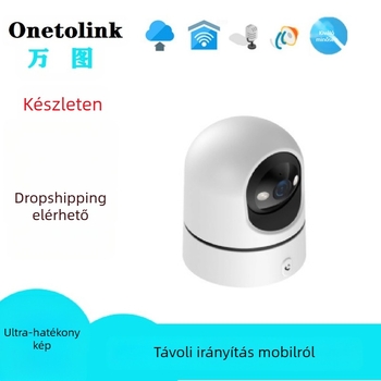 Vezeték nélküli beltéri kamera HD éjszakai látással, kétirányú hang, PTZ vezérlés, 3,6 mm objektív, mozgásérzékelés