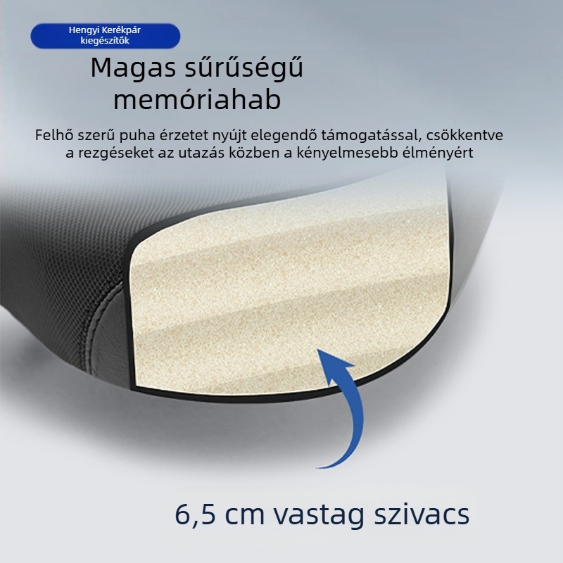 Hengyi SX-518 kerékpáros nyereg, vastag puha párnázás, szellőző, PU gél + vízálló PU, kopásálló PU anyag, alkalmas hegymászós sportjárművekhez