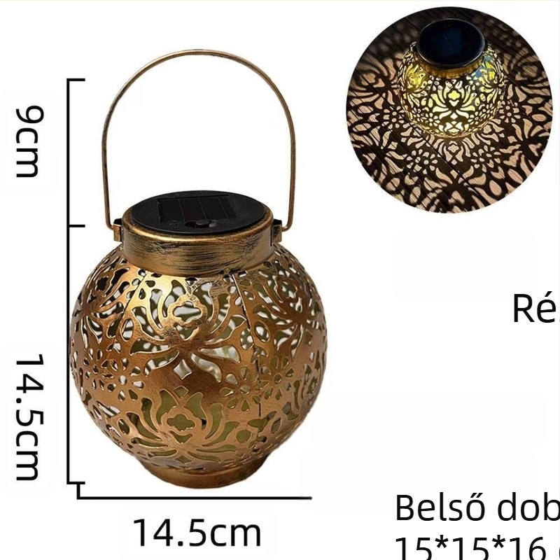 Napelemes függő lámpa – LED-lámpák, IP44, 1W, 1.2V, 6–12 órás üzemidő