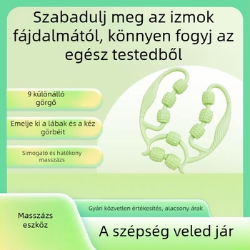 Kézi masszírozó lábakra – kilenckerekű gyűrűs kialakítás, izmok ellazítására, beltéri edzéshez