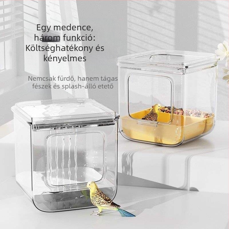 Papagáj fürdető medence cseppmentes dizájnnal, márka Shouai, modell 1007365976, madarak számára