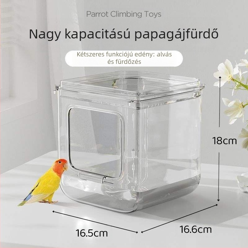 Papagáj fürdető medence cseppmentes dizájnnal, márka Shouai, modell 1007365976, madarak számára