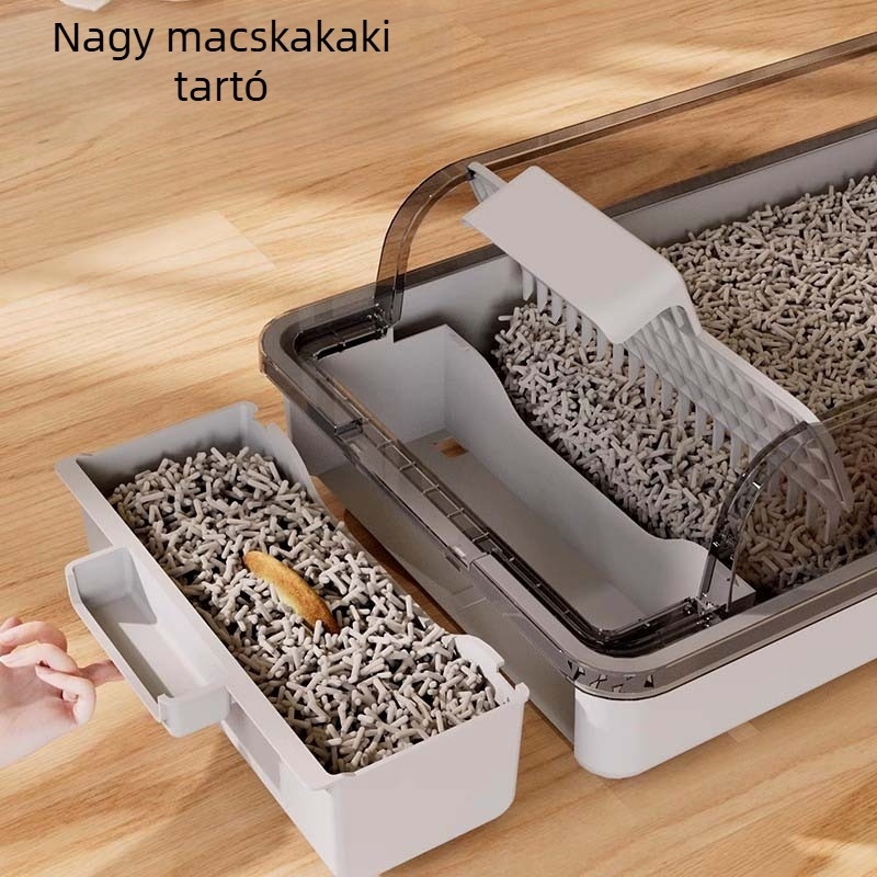 Macskaalomtálca – fröccsenés elleni, félig zárt kialakítás, szagtalanító PVC anyag, termékkód F99T96TJ66MS57