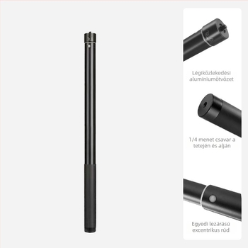 Gimbal stabilizerhez teleszkópos rúd | Alumínium ötvözet + szilikon | 5 részes kivitel | Univerzális kompatibilitás | Modell yc03 | Maximális terhelés 2–5 kg