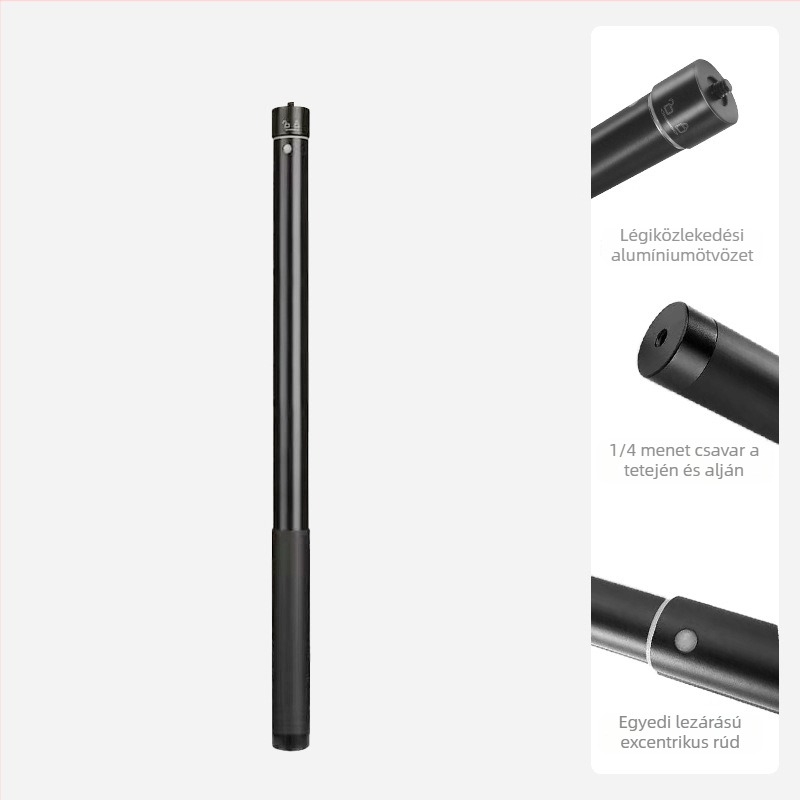 Gimbal stabilizerhez teleszkópos rúd | Alumínium ötvözet + szilikon | 5 részes kivitel | Univerzális kompatibilitás | Modell yc03 | Maximális terhelés 2–5 kg