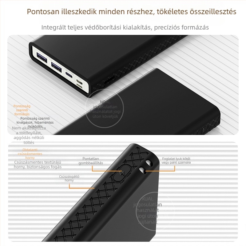 Szilikon védőtok Romoss PHG10F-251 Power Bank 10000mAh – teljes lefedettség, ütésálló, leesés elleni védelem