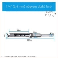 Faipari fúró négyszögletes lyukakhoz – mortise négyszögletes kapcsolatokhoz, négyszögletes nyílás, magvú hegye