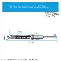 Faipari fúró négyszögletes lyukakhoz – mortise négyszögletes kapcsolatokhoz, négyszögletes nyílás, magvú hegye