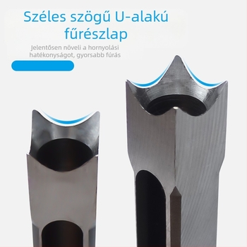 Faipari fúró négyszögletes lyukakhoz – mortise négyszögletes kapcsolatokhoz, négyszögletes nyílás, magvú hegye